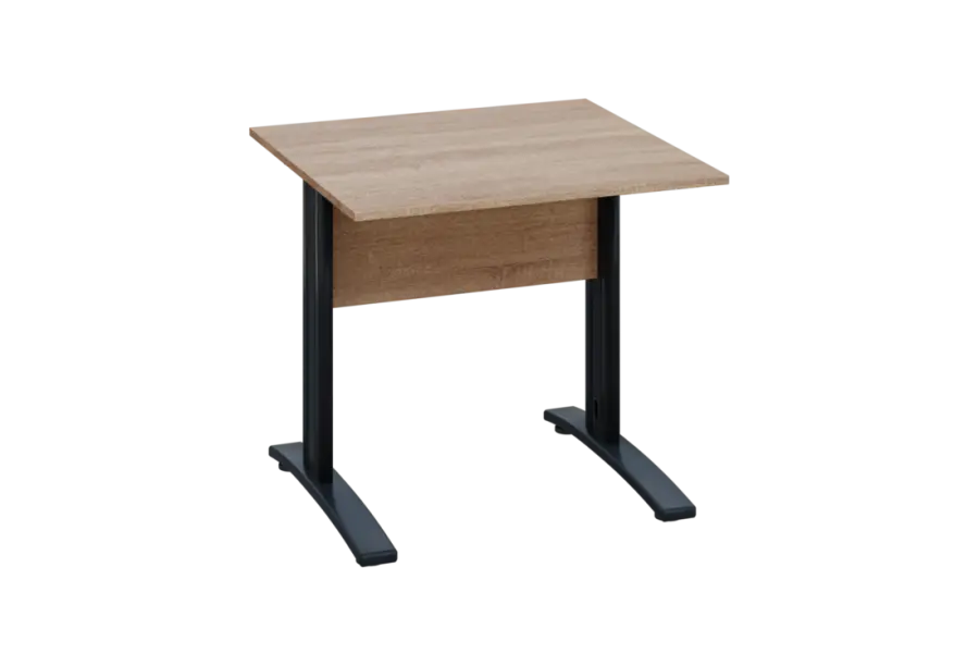 EPK 28 - 8 stůl kancelářský, kovová podnož černá, deska 25 mm, široký 800 mm, dub bardolino